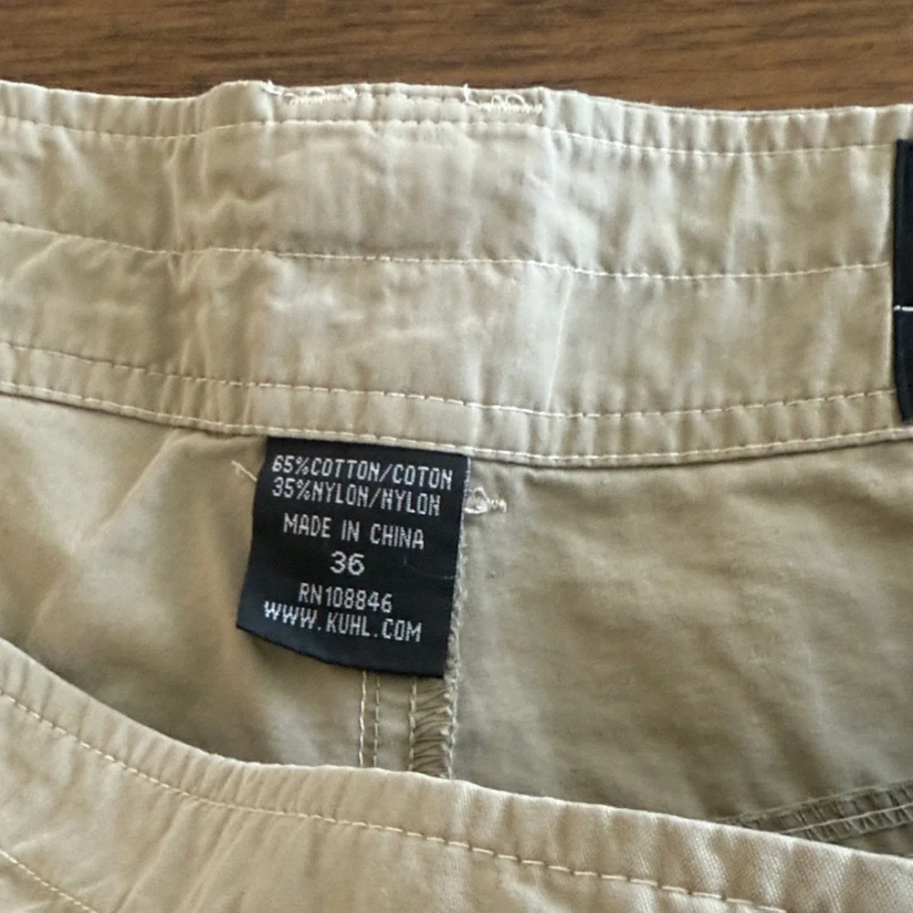 KUHL Men's Light Tan Flat Front Shorts - Picture 3 of 4